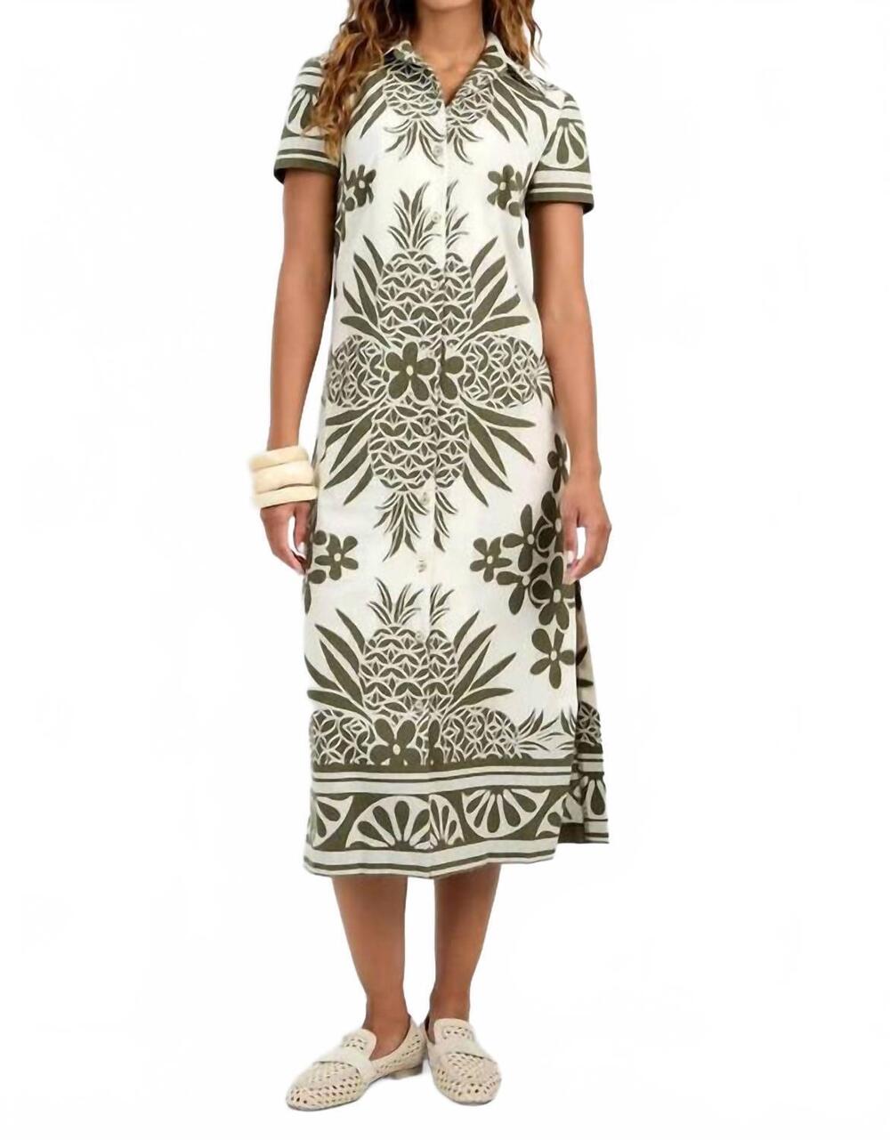 NEW TRINA TURK abba dress in green oasis